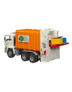 Bruder 02772 - MAN TGA Vuilniswagen Oranje/wit
