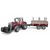 Bruder 2046 - Massey Ferguson 7480 Met Frontlader En Houttransport Aanhanger -Speelgoedwinkel bruder bruder 2046 massey ferguson 7480 met frontl