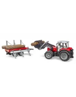 Bruder 2046 - Massey Ferguson 7480 Met Frontlader En Houttransport Aanhanger -Speelgoedwinkel bruder bruder 2046 massey ferguson 7480 met frontl 3