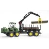 Bruder 2133 - John Deere 1210E Houttransport Met Kraan -Speelgoedwinkel bruder bruder 2133 john deere 1210e houttransport