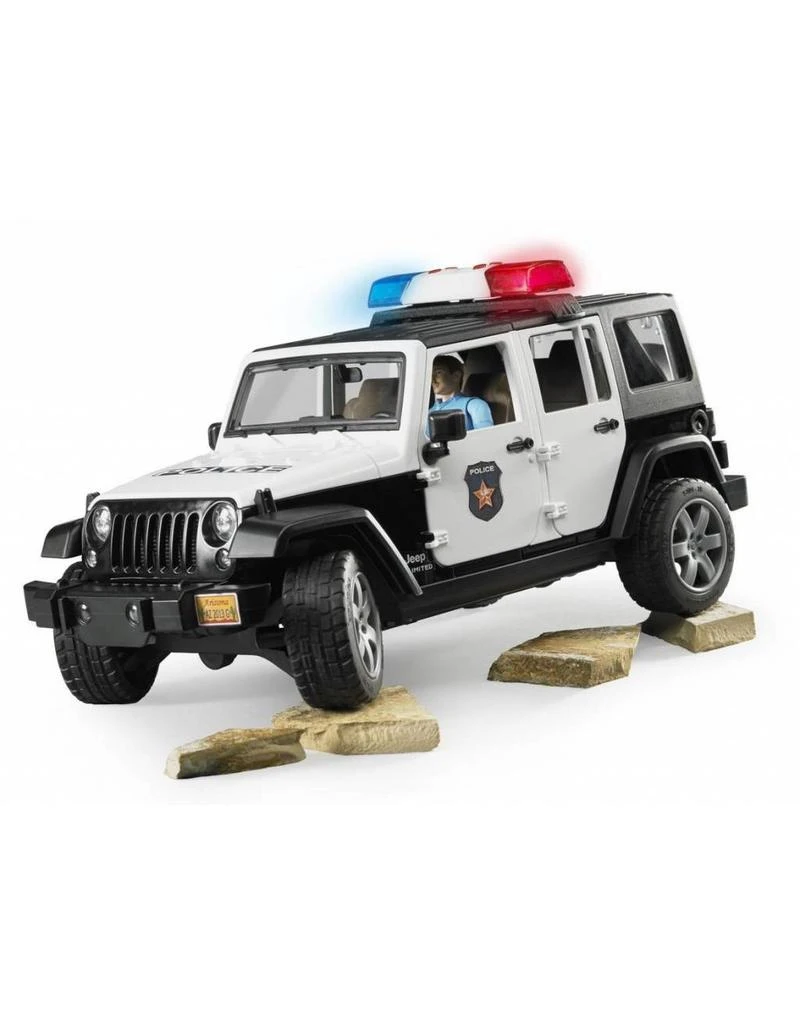 Bruder 2526 - Politie Jeep Met Politieagent ( Blanke Huidskleur ) 4 Bruder 2526 - Politie Jeep Met Politieagent ( Blanke Huidskleur ) - Afbeelding 2