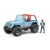Bruder 2541 - Jeep Cross Country Blauw Met Rally-rijder