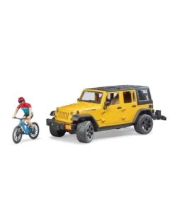 Bruder 2543 - Jeep Wrangler Rubicon Unlimited Met Mountainbike En Speelfiguur