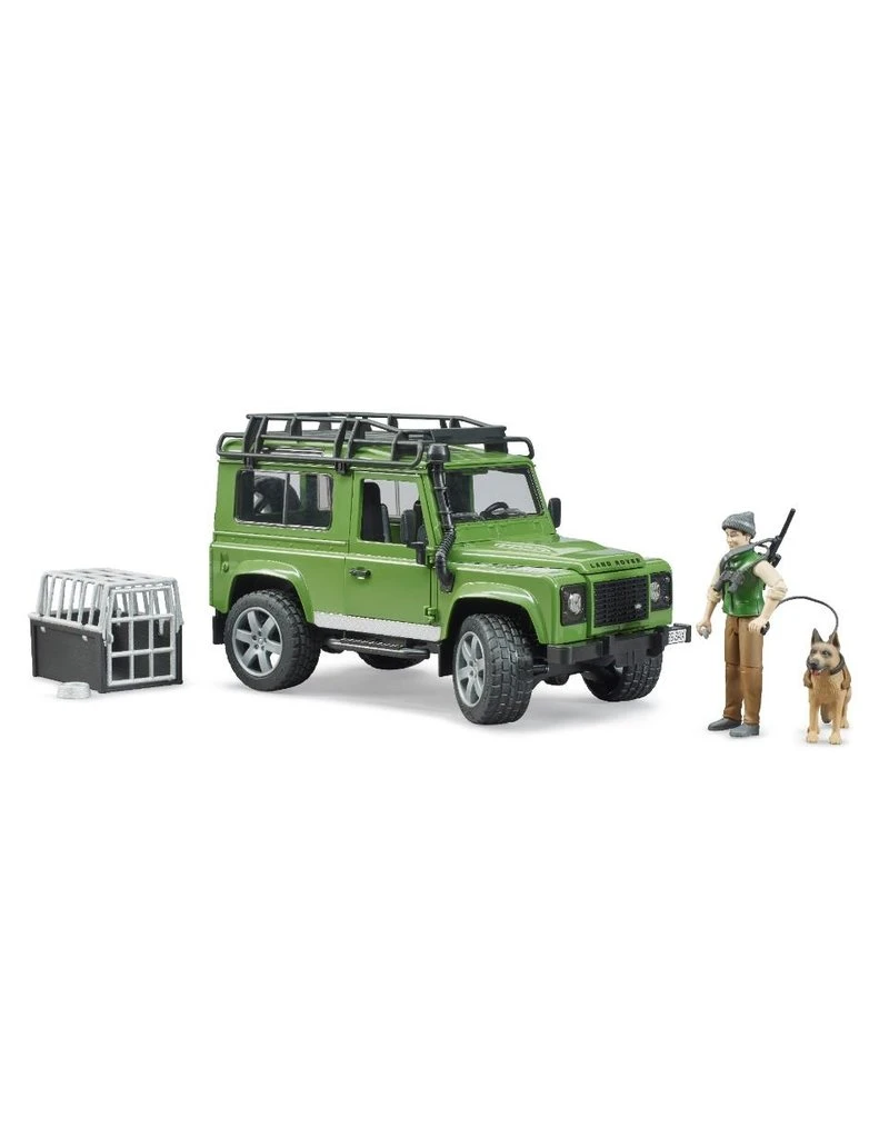 Bruder 2587 - Land Rover Defender Station Wagon Met Boswachter En Hond 4 Bruder 2587 - Land Rover Defender Station Wagon Met Boswachter En Hond - Afbeelding 2