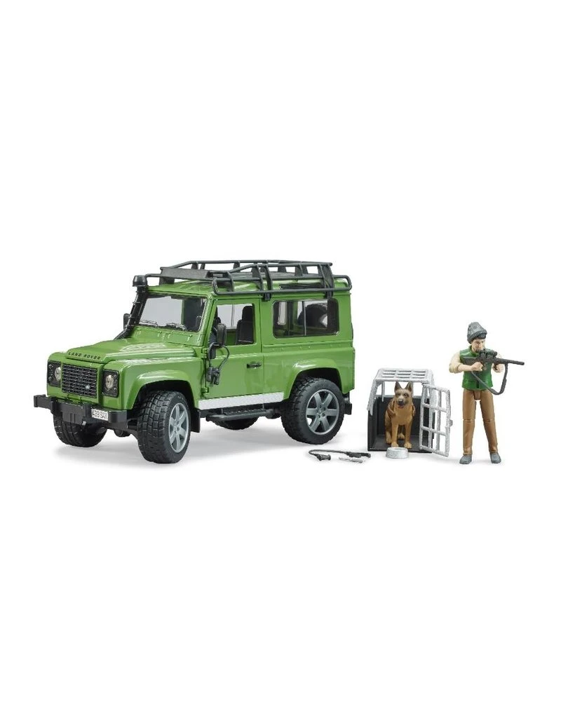 Bruder 2587 - Land Rover Defender Station Wagon Met Boswachter En Hond 5 Bruder 2587 - Land Rover Defender Station Wagon Met Boswachter En Hond - Afbeelding 3