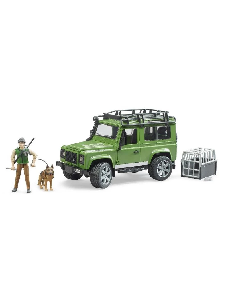 Bruder 2587 - Land Rover Defender Station Wagon Met Boswachter En Hond 3 Bruder 2587 - Land Rover Defender Station Wagon Met Boswachter En Hond