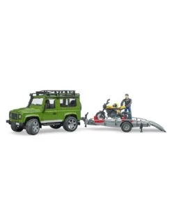 Bruder 2589 - Land Rover Defender Met Aanhanger En Scrambler Ducati -Speelgoedwinkel bruder bruder 2589 land rover defender met aanhang 5