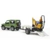 Bruder 2593 - Landrover Met Aanhanger En JCB Mini Graafmachine -Speelgoedwinkel bruder bruder 2593 landrover met aanhanger en jcb