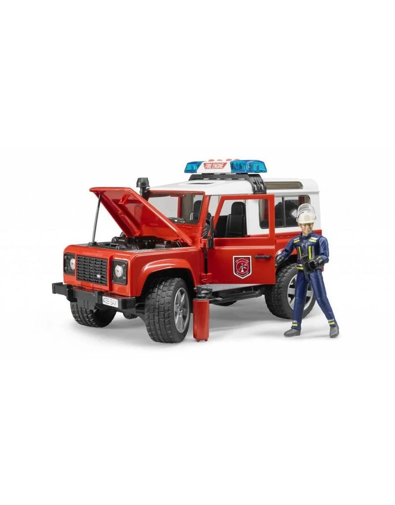 Bruder 2596 - Land Rover Defender Stationwagen - Brandweerauto En Brandweerman 4 Bruder 2596 - Land Rover Defender Stationwagen - Brandweerauto En Brandweerman - Afbeelding 2
