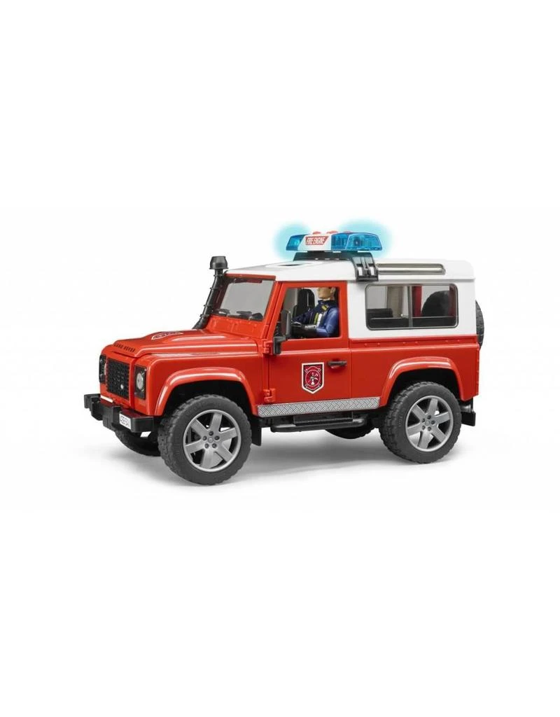 Bruder 2596 - Land Rover Defender Stationwagen - Brandweerauto En Brandweerman 5 Bruder 2596 - Land Rover Defender Stationwagen - Brandweerauto En Brandweerman - Afbeelding 3