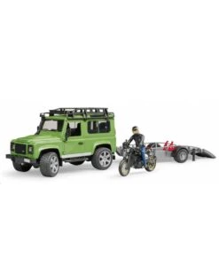 Bruder 2598 - Landrover Defender Met Aanhanger En Ducati Motor En Berijder -Speelgoedwinkel bruder bruder 2598 landrover defender met aanhange 3