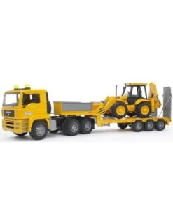 Bruder 2776 - MAN Dieplader Met JCB Shovel Met Graafarm