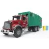 Bruder 2812 - Mack-Granite Vuilnisauto Rood Groen