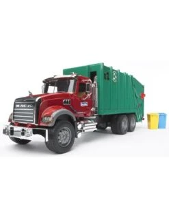Bruder 2812 - Mack-Granite Vuilnisauto Rood Groen