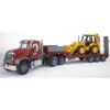 Bruder 2813 - Mack Granite Met Dieplader En JCB Tractor