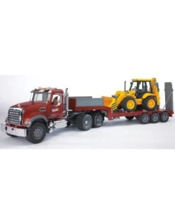 Bruder 2813 - Mack Granite Met Dieplader En JCB Tractor