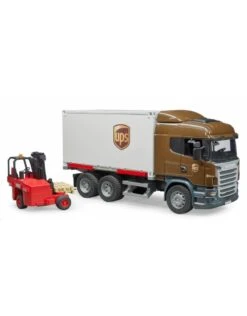 Bruder 3581 - Scania R-vrachtwagen UPS Met Heftruck -Speelgoedwinkel bruder bruder 3581 scania r vrachtwagen ups met he 1