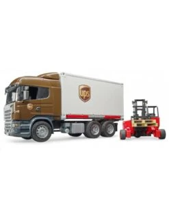 Bruder 3581 - Scania R-vrachtwagen UPS Met Heftruck -Speelgoedwinkel bruder bruder 3581 scania r vrachtwagen ups met he 2