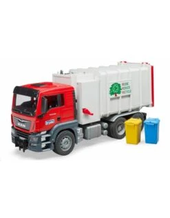 Bruder 3761 - MAN TGS Vuilniswagen (zij Lader) Incl. 2 Kliko's -Speelgoedwinkel bruder bruder 3761 man tgs vuilniswagen zij lader 1