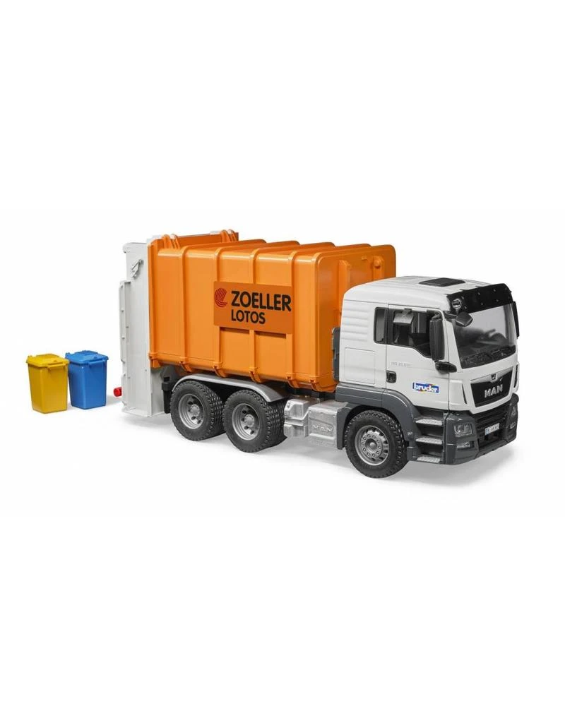 Bruder 3762 - MAN TGS Vuilniswagen Oranje 4 Bruder 3762 - MAN TGS Vuilniswagen Oranje - Afbeelding 2