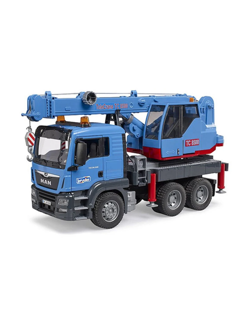 Bruder 3771 - MAN TGS Kraanwagen Blauw 6 Bruder 3771 - MAN TGS Kraanwagen Blauw - Afbeelding 4