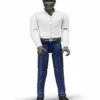 Bruder 60004 - Speelfiguur Man: Donker, Zwart, Donkerblauwe Jeans 1 Bruder 60004 - Speelfiguur Man: Donker, Zwart, Donkerblauwe Jeans -Speelgoedwinkel bruder bruder 60004 speelfiguur man donker zwart d