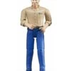 Bruder 60006 - Speelfiguur Man: Blank, Blond, Blauwe Jeans
