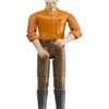 Bruder 60007 - Speelfiguur Man: Blank, Grijs, Bruine Jeans