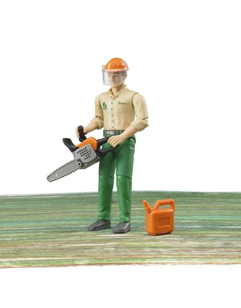 Bruder 60030 - Bosbouwarbeider Met Accessoires 4 Bruder 60030 - Bosbouwarbeider Met Accessoires - Afbeelding 2