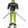 Bruder 60040 - Speelfiguur Skiër Met Accessoires