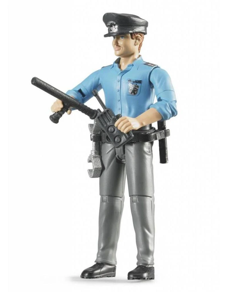 Bruder 60050 - Speelfiguur Politieman, Blank Met Toebehoren 4 Bruder 60050 - Speelfiguur Politieman, Blank Met Toebehoren - Afbeelding 2