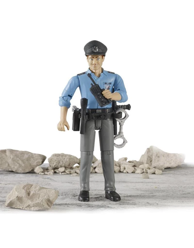 Bruder 60050 - Speelfiguur Politieman, Blank Met Toebehoren 5 Bruder 60050 - Speelfiguur Politieman, Blank Met Toebehoren - Afbeelding 3