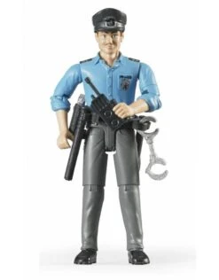 Bruder 60050 - Speelfiguur Politieman, Blank Met Toebehoren