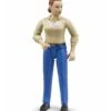 Bruder 60408 - Speelfiguur Vrouw: Blank, Bruin, Blauwe Jeans -Speelgoedwinkel bruder bruder 60408 speelfiguur vrouw blank bruin