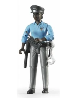 Bruder 60431 - Speelfiguur Politievrouw, Donker Met Toebehoren