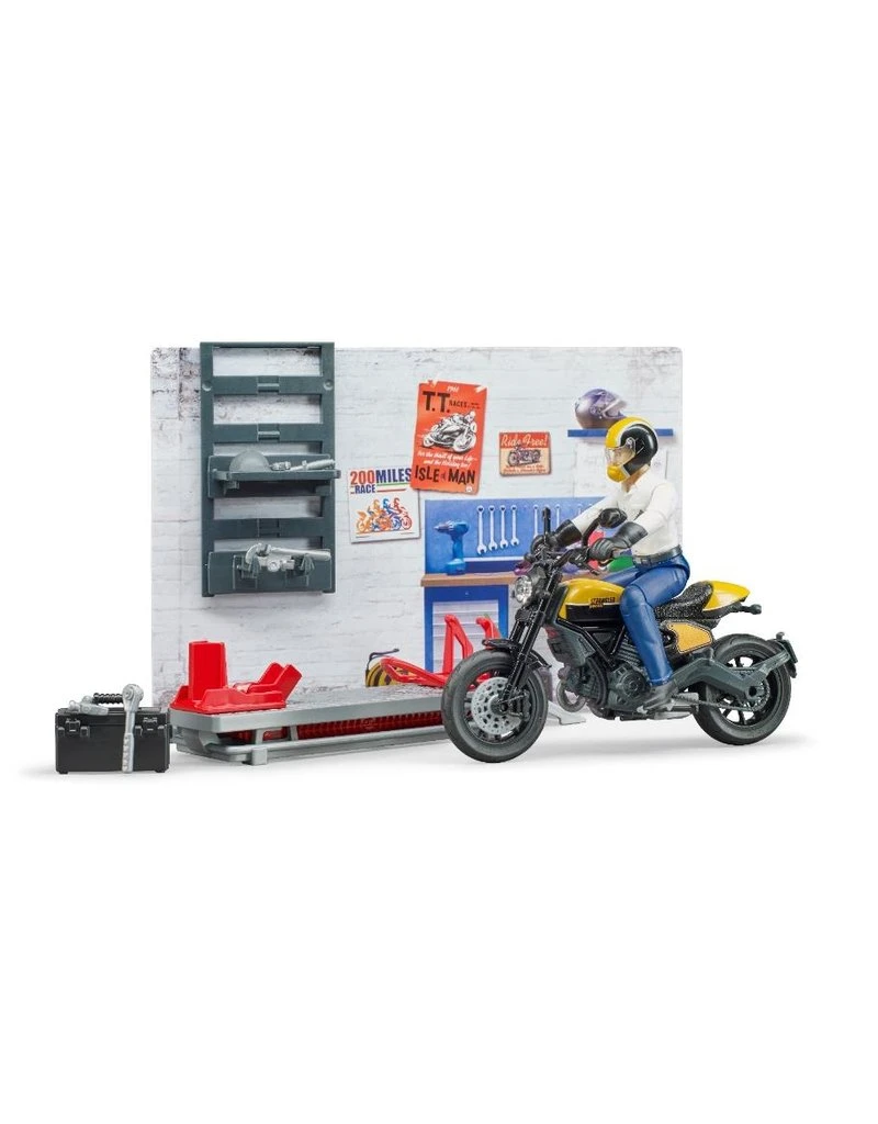 Bruder 62102 - Werkplaats Voor Motoren (Scrambler Ducati) 8 Bruder 62102 - Werkplaats Voor Motoren (Scrambler Ducati) - Afbeelding 6