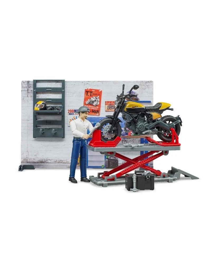 Bruder 62102 - Werkplaats Voor Motoren (Scrambler Ducati) 3 Bruder 62102 - Werkplaats Voor Motoren (Scrambler Ducati)