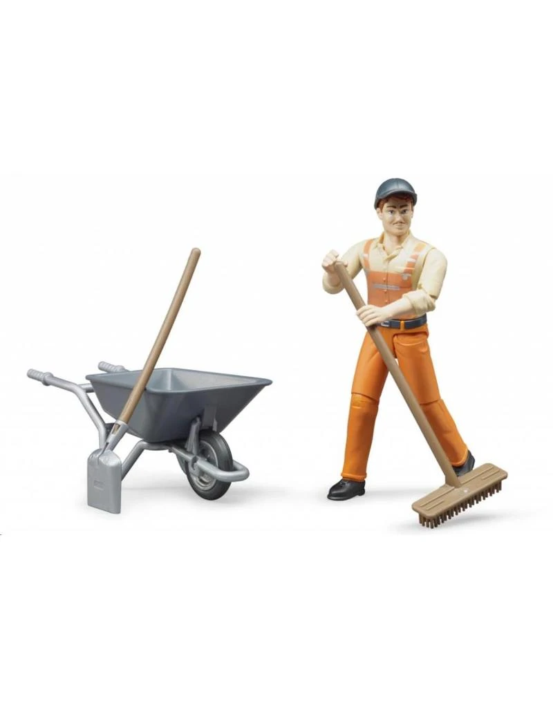 Bruder 62130 - Figurenset Weg-/ Gemeentewerker Met Accessoires 4 Bruder 62130 - Figurenset Weg-/ Gemeentewerker Met Accessoires - Afbeelding 2