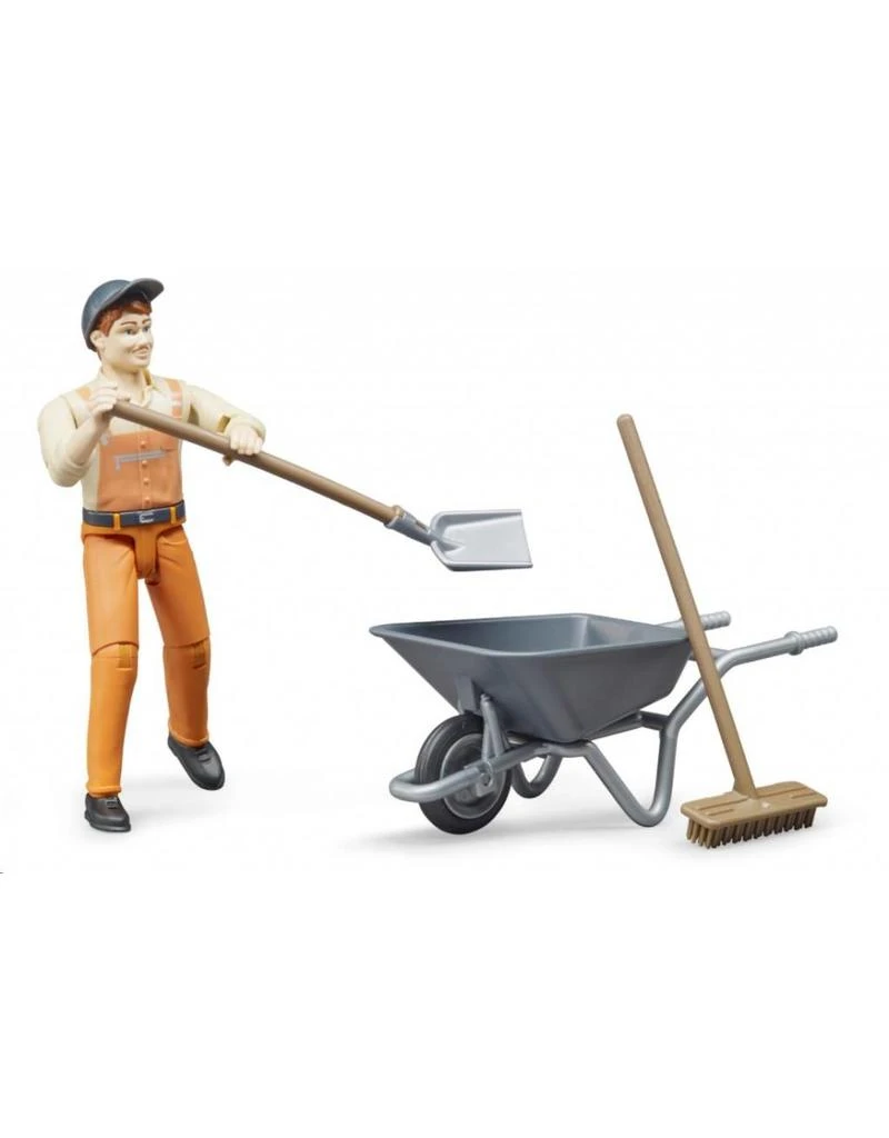 Bruder 62130 - Figurenset Weg-/ Gemeentewerker Met Accessoires 6 Bruder 62130 - Figurenset Weg-/ Gemeentewerker Met Accessoires - Afbeelding 4