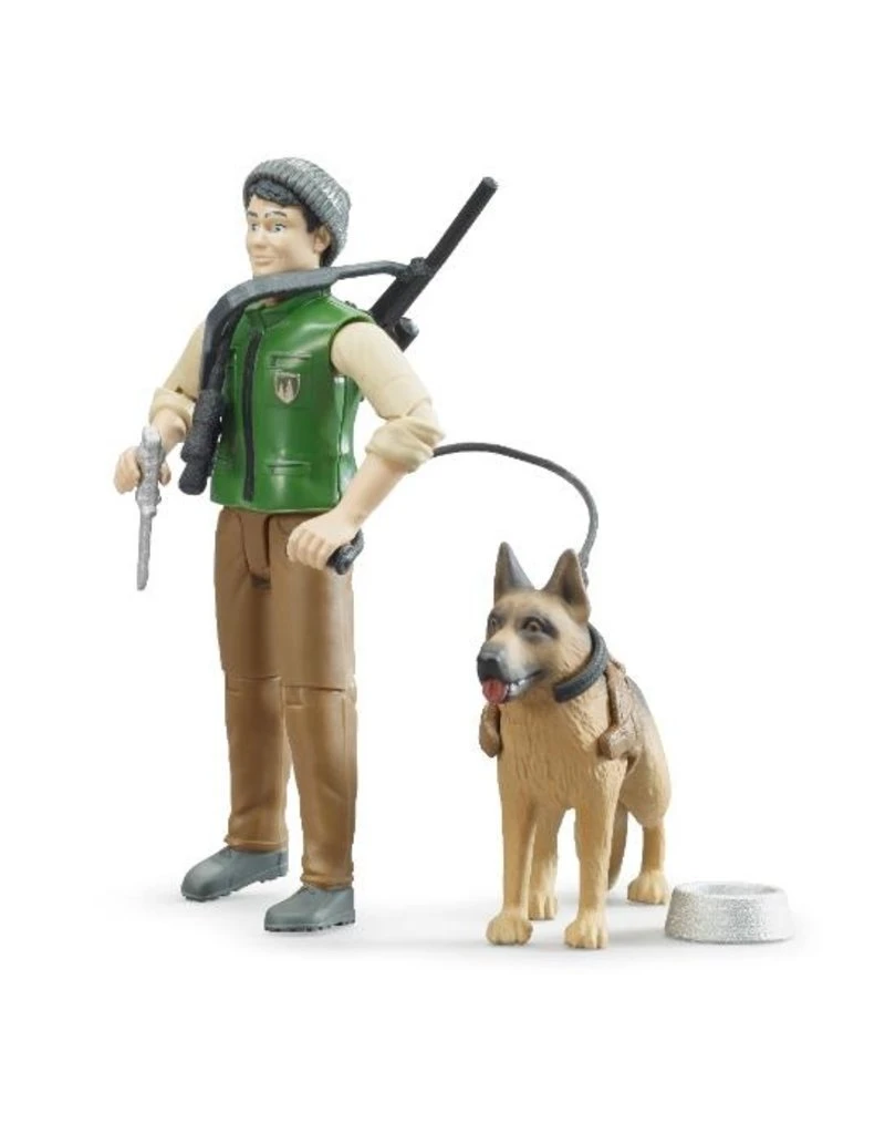 Bruder 62660 - Boswachter Speelfiguur Met Hond 4 Bruder 62660 - Boswachter Speelfiguur Met Hond - Afbeelding 2