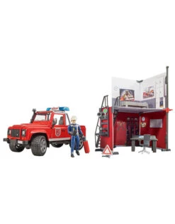 Bruder 62701 - Brandweerkazerne Met Land Rover Defender