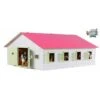 Kids Globe 610189 - Paardenstal Met 7 Boxen 1:24 Wit/roze (geschikt Voor Schleich) -Speelgoedwinkel kids globe 610189 paardenstal met 7 boxen 124 wit