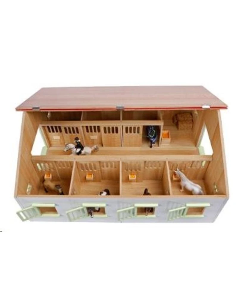 Kids Globe 610189 - Paardenstal Met 7 Boxen 1:24 Wit/roze (geschikt Voor Schleich) 5 Kids Globe 610189 - Paardenstal Met 7 Boxen 1:24 Wit/roze (geschikt Voor Schleich) - Afbeelding 3