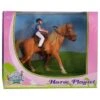 Kids Globe 640078A - Paard (lichtbruin) Met Amazone 1:24 (geschikt Voor SCHLEICH) -Speelgoedwinkel kids globe 640078a paard lichtbruin met amazone 12