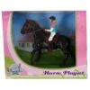 Kids Globe 640078B - Paard (donkerbruin) Met Amazone 1:24 (geschikt Voor SCHLEICH) -Speelgoedwinkel kids globe 640078b paard donkerbruin met amazone 1