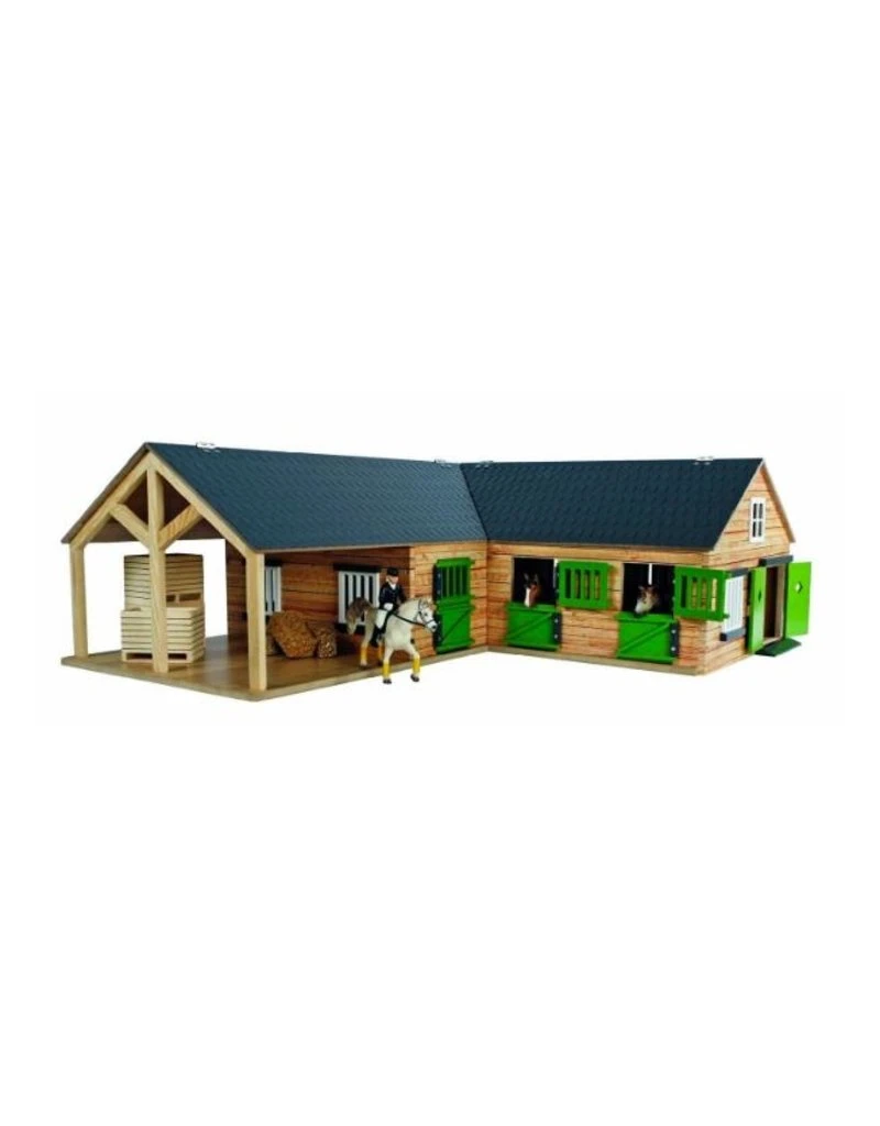 Kids Globe 610211 - Paardenhoekstal Met3 Boxen En Berging1:24 Bruin/zwart (geschikt Voor Schleich) 3 Kids Globe 610211 - Paardenhoekstal Met3 Boxen En Berging1:24 Bruin/zwart (geschikt Voor Schleich)