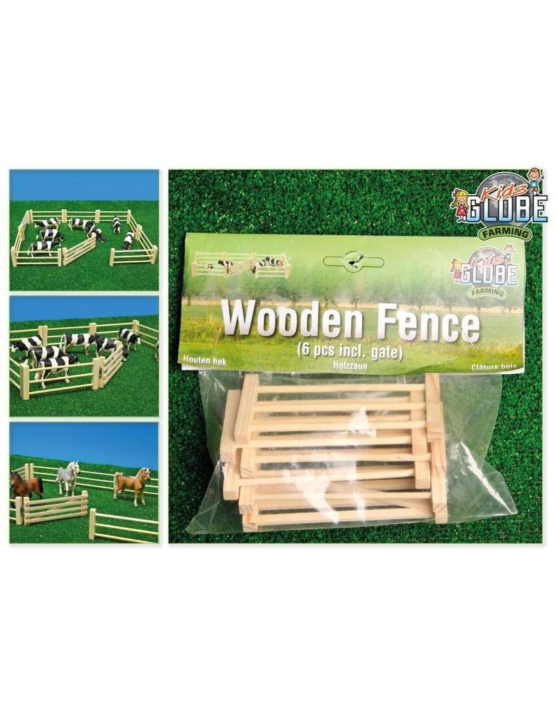 Kids Globe 610667 - Houten Afrastering 6-delig Inclusief Hek (1:32) 3 Kids Globe 610667 - Houten Afrastering 6-delig Inclusief Hek (1:32)