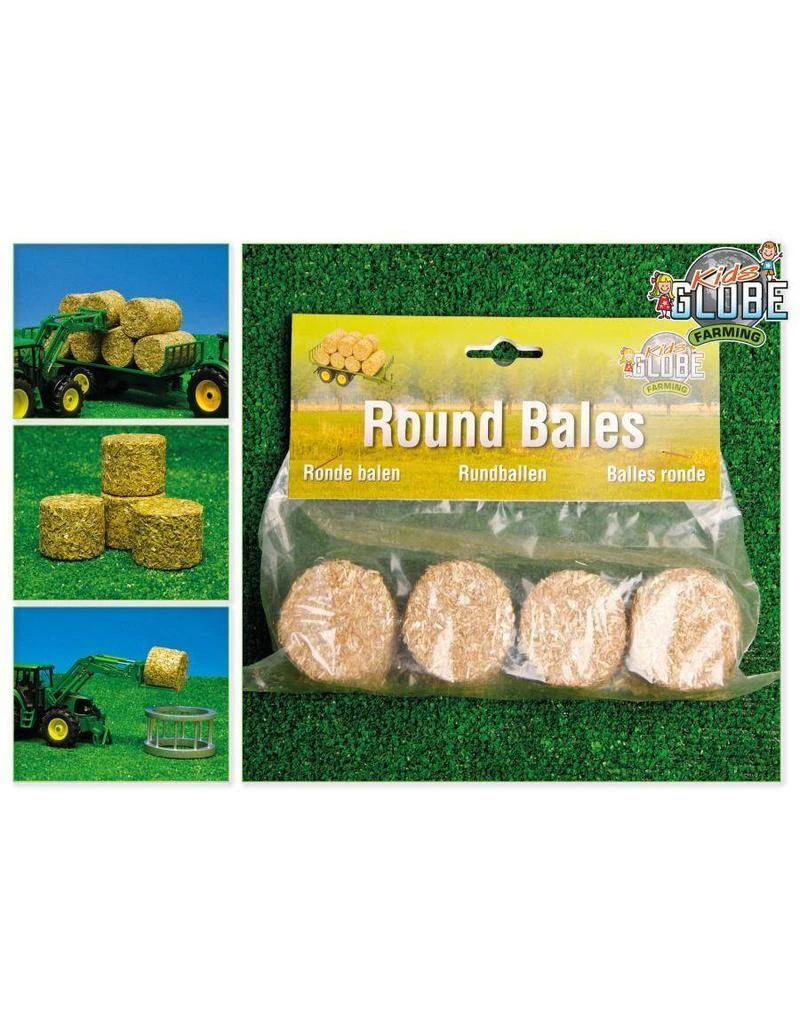 Kids Globe 610703 - Ronde Balenset Van 4 Stuks (1:32 / Siku) 3 Kids Globe 610703 - Ronde Balenset Van 4 Stuks (1:32 / Siku)