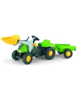 Rolly Toys 023134 - RollyKid X Met Frontlader En Aanhanger Groen