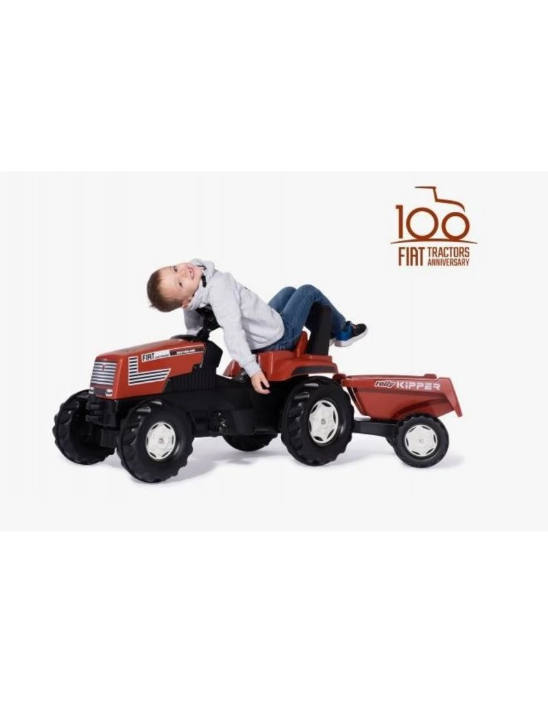 Rolly Toys 601318 - Farmtrac New Holland Fiat Centenario + Tipper II Aanhanger 6 Rolly Toys 601318 - Farmtrac New Holland Fiat Centenario + Tipper II Aanhanger - Afbeelding 4